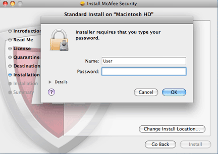 McAfee Security Installer